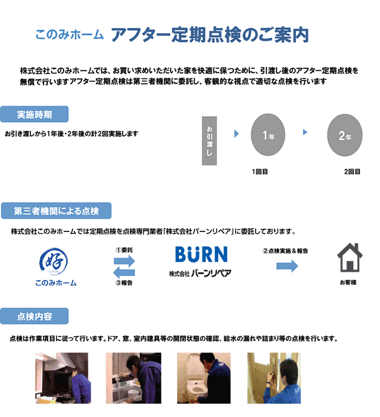 アフター定期点検のご案内